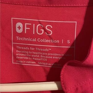 FIGS shocking pink Rafaela Top - Size S